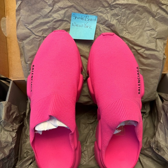 Balenciaga mule. Size 39, in Fluo Pink. - Picture 2 of 4